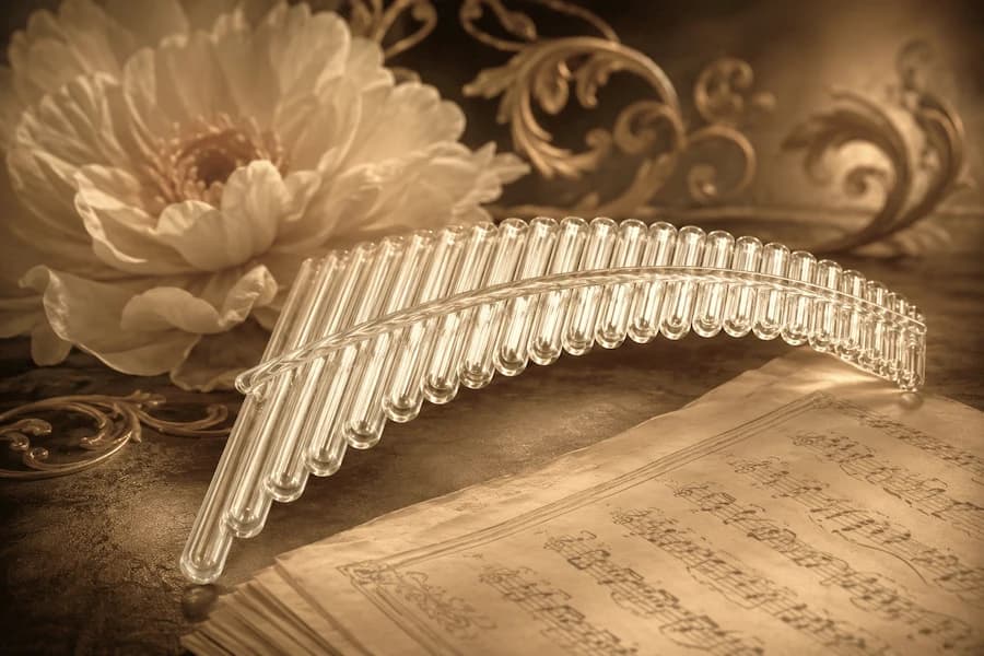 The glass flute up close